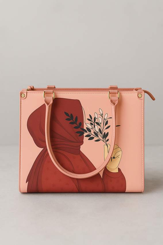Hijab Girl Tote Bag - Blush Pink