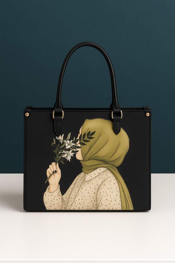 Hijab Girl Tote Bag - Black
