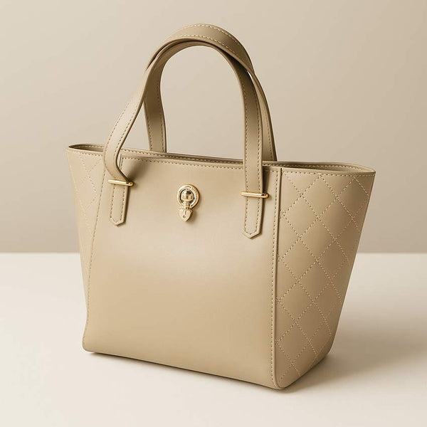 The Signature Quilted Tote - Beige
