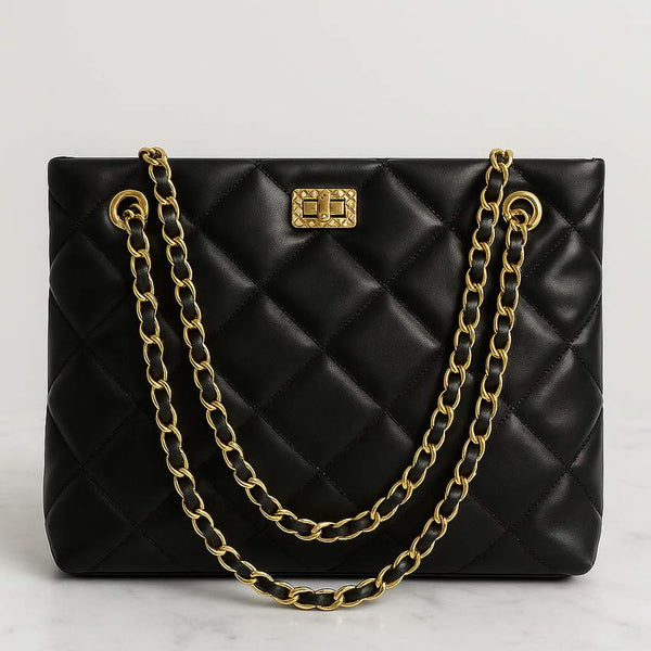 Elan Quilted Premium Bag - Black