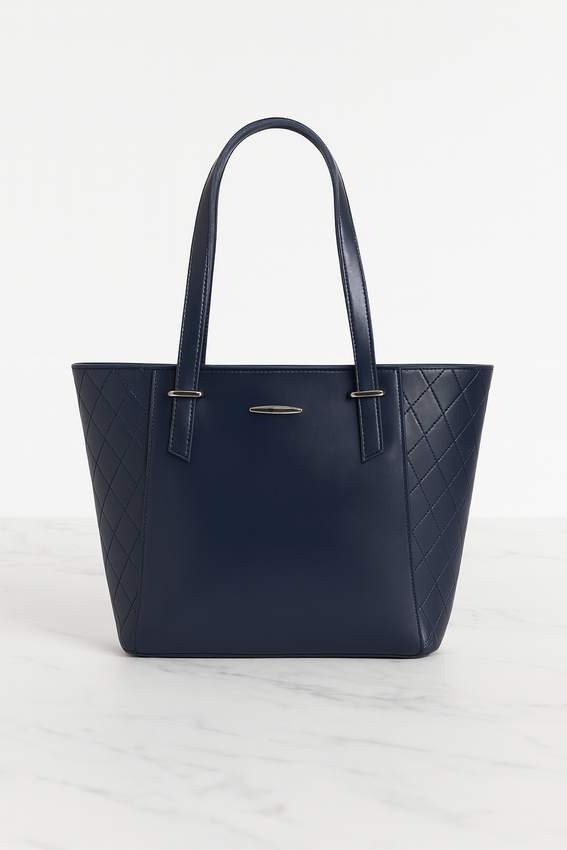 The Signature Quilted Tote - Blue