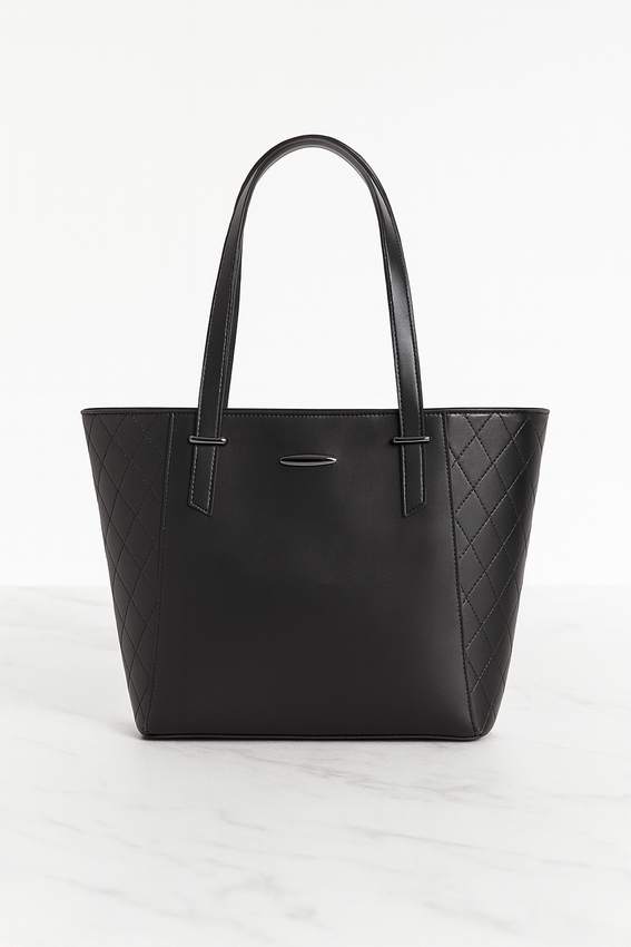 The Signature Quilted Tote - Black