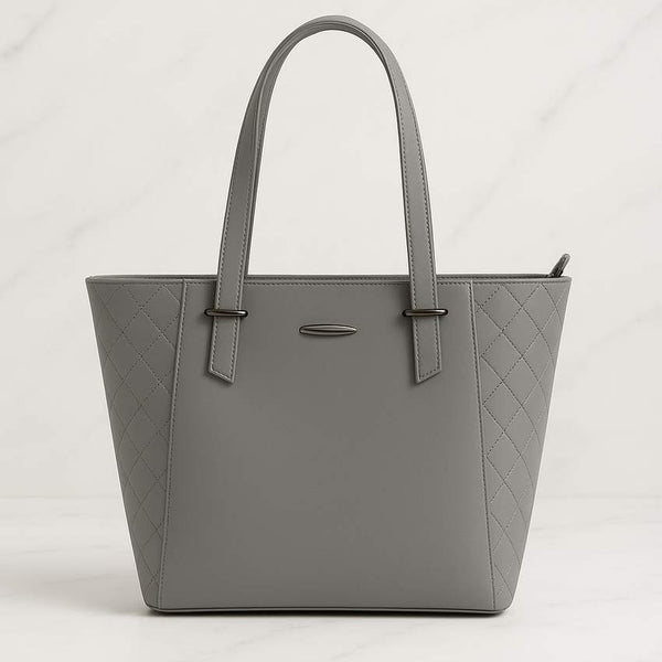 The Signature Quilted Tote - Grey