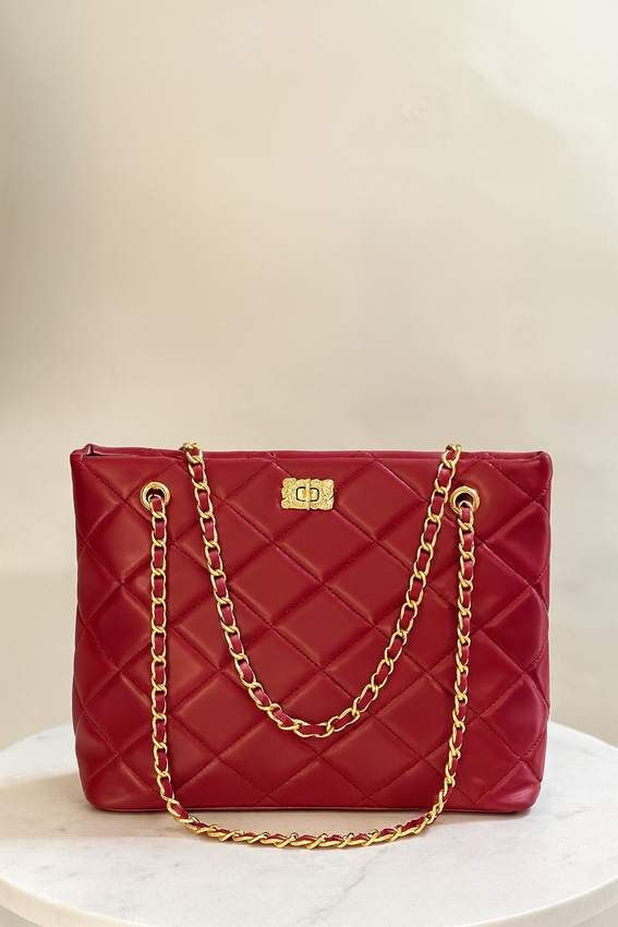 Elan Quilted Premium Bag - Red