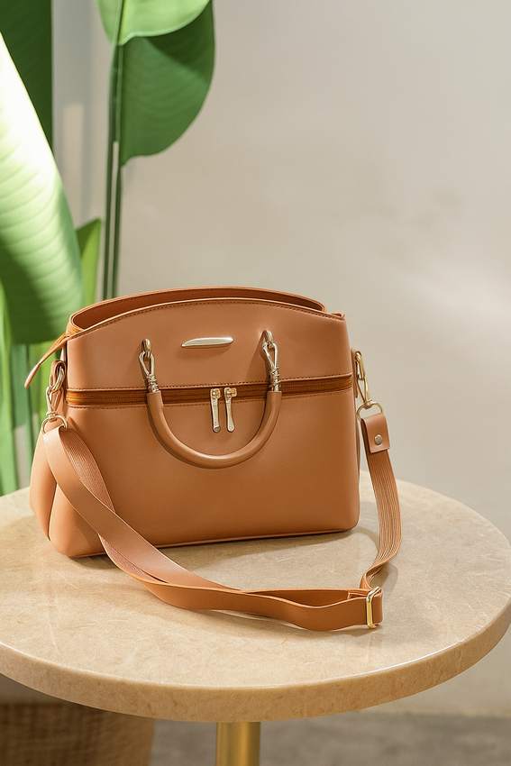 Modern Essential Handbag - Caramel