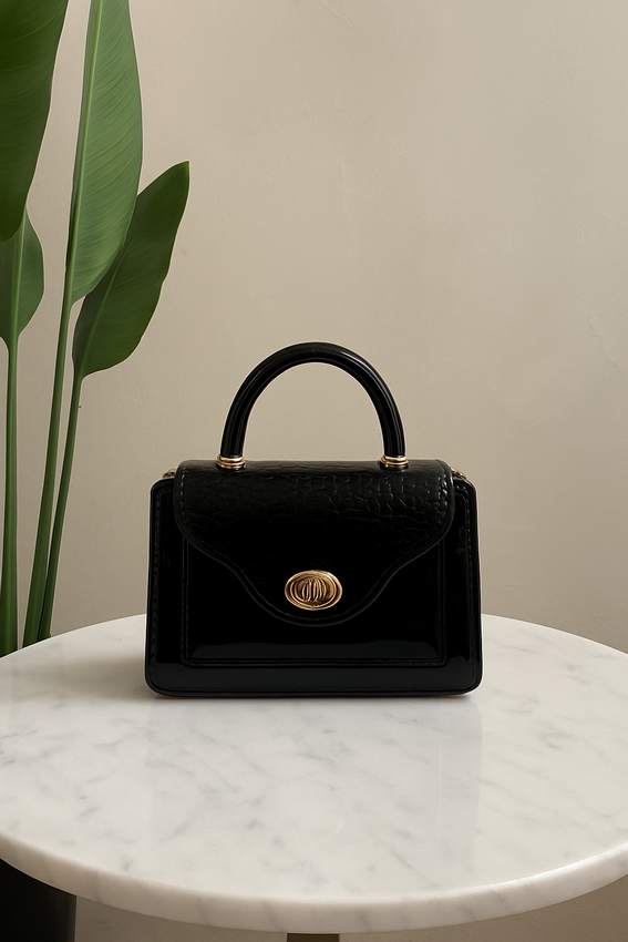 Monarch Crocodile Exclusive Handbag - Black