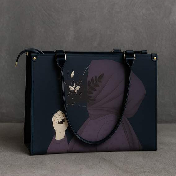 Hijab Girl Tote Bag - Blue