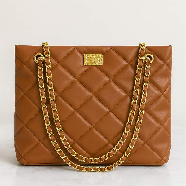 Elan Quilted Premium Bag - Brown