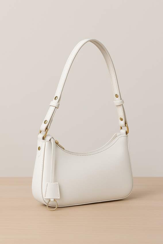 Hobo Shoulder Bag – White